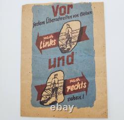 Original WWII WW2 German train rail Reichsbahn official paycheck envelope art