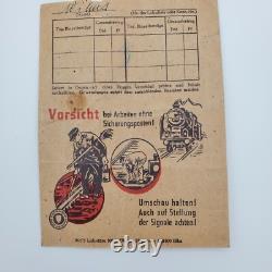 Original WWII WW2 German train rail Reichsbahn official paycheck envelope art