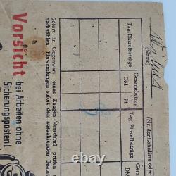 Original WWII WW2 German train rail Reichsbahn official paycheck envelope art