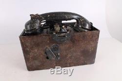 Original WWII WW2 Old German Army Bakelite Field Phone