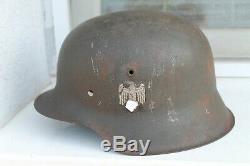 Original WWII WW2 Old German Rare Helmet Marked