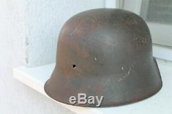 Original WWII WW2 Old German Rare Helmet Marked