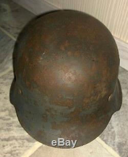 Original WWII german M42 elite XX helmet, stahlhelm + rivets WW2