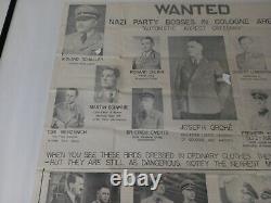 Original World War Two German Party Bosses Wanted In Cologne Area Wanted Poster