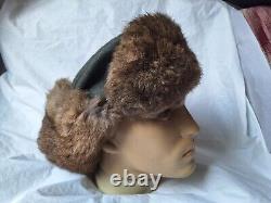 Original Ww2 1944 German Police Polizei Winter Fur Hat