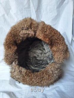 Original Ww2 1944 German Police Polizei Winter Fur Hat