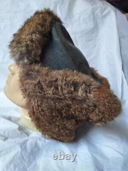 Original Ww2 1944 German Police Polizei Winter Fur Hat