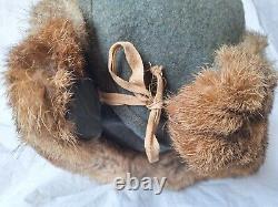 Original Ww2 1944 German Police Polizei Winter Fur Hat