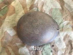 Original Ww2 German Army M40 Steel Helmet Stamped. Ardennes Find