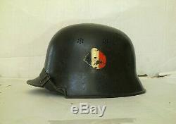 Original Ww2 German Helmet With Liner & Chinstrap Wwii