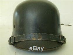 Original Ww2 German Helmet With Liner & Chinstrap Wwii