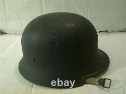 Original Ww2 German Helmet With Liner & Chinstrap Wwii