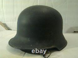 Original Ww2 German Helmet With Liner & Chinstrap Wwii