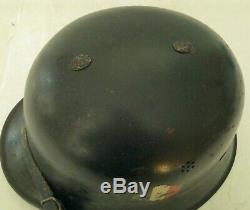 Original Ww2 German Helmet With Liner & Chinstrap Wwii