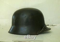 Original Ww2 German Helmet With Liner & Chinstrap Wwii