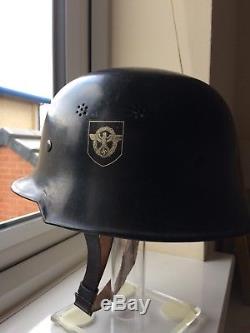 Original Ww2 German M34 DD Police Helmet