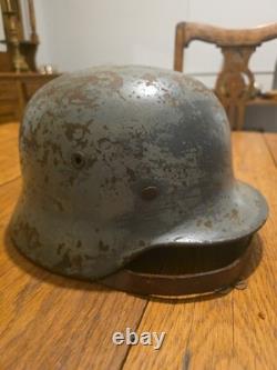 Original Ww2 German M35 Et64 1116 Helmet