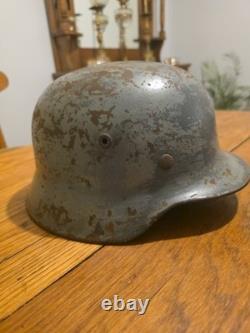 Original Ww2 German M35 Et64 1116 Helmet