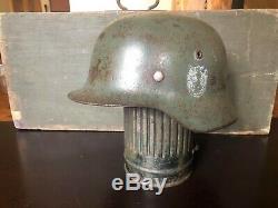 Original Ww2 German M40 Helmet Big Size 68 Rare