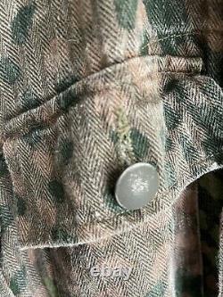 Original Ww2 German Pea Camo Jacket Tunic 100% Genuine Item Rare
