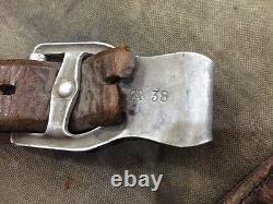 Original Ww2 German Ponny Bag Pack Leather Rucksak M37 Field Tornister Bagpack