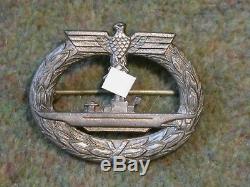 Original Ww2 German Uboat Badge Maker Marked F. O