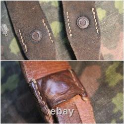 Original Ww2 German Y Straps Leather Belt With Rbnr Waffen Ss Wh Late War 1944