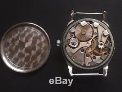 Original Ww2 Military Dh German Swiss Record Watch Co Genf Wehrmacht Serviced