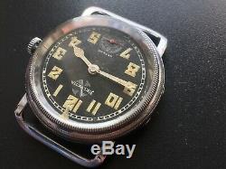 Original Ww2 Military German Luftwaffe Helvetia Pilot Aviator Watch Serviced