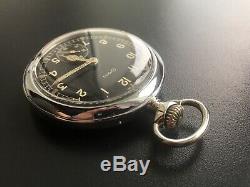 Original Ww2 Military German Officer Wehrmacht Pocket Watch Grana Dh Serviced