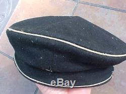 Original Wwii German Black Visor Cap