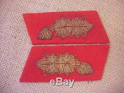 Original Wwii German General Pair Of Collar Tabs / Patches
