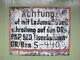 Original big old vintage german wehrmacht ww2 warning railroad shield plate sign