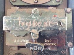 Original but incomplete WWII German Feld Fu F radio with case