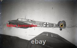 Original german ww2 photo negatives x 8 GERMAN AIRCRAFT IN FLIGHT -VERY RARE