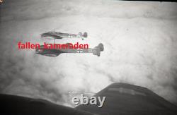 Original german ww2 photo negatives x 8 GERMAN AIRCRAFT IN FLIGHT -VERY RARE