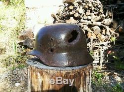 Original helmet M35 ww2 German battle demage from Stalingrad WH