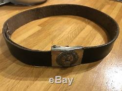 Original ww2 German Army Leather Belt/buckle With Blut Und Ehre Buckle