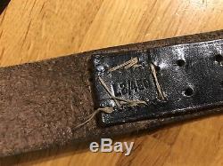 Original ww2 German Army Leather Belt/buckle With Blut Und Ehre Buckle