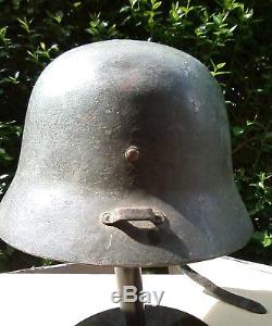 Original ww2 Hungarian m38/35 German Helmet Size 59 Large, 66 stamped on Shell
