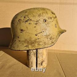 Original ww2 german tan camo helmet italian front