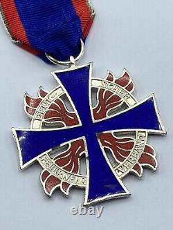 Post WW2 German German Fire Brigade Silver Cross of Honour & Original Box