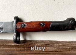 Post-ww2! M1924 Belgium Mauser Export Bayonet + Scabbard And Frog #11,007