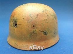 Rare Original German Monte Cassino Found Fallschirmjager M1938 Et68 Helmet