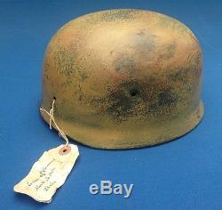 Rare Original German Monte Cassino Found Fallschirmjager M1938 Et68 Helmet