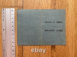 RARE Original WW2 German Occupation Channel Islands ID Card Document Jersey