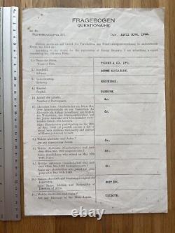 RARE Original WW2 German Occupation Channel Islands Official Document Guernsey