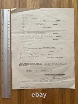 RARE Original WW2 German Occupation Channel Islands Official Document Guernsey