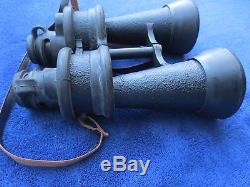 Rare Ww2 Original German Kriegsmarine Dienstglas Military Binoculars And Case