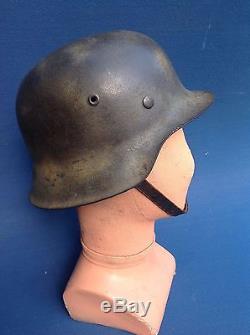 Rare Ww2 Totally Original German Luftwaffe Infantry D-day Helmet & Liner